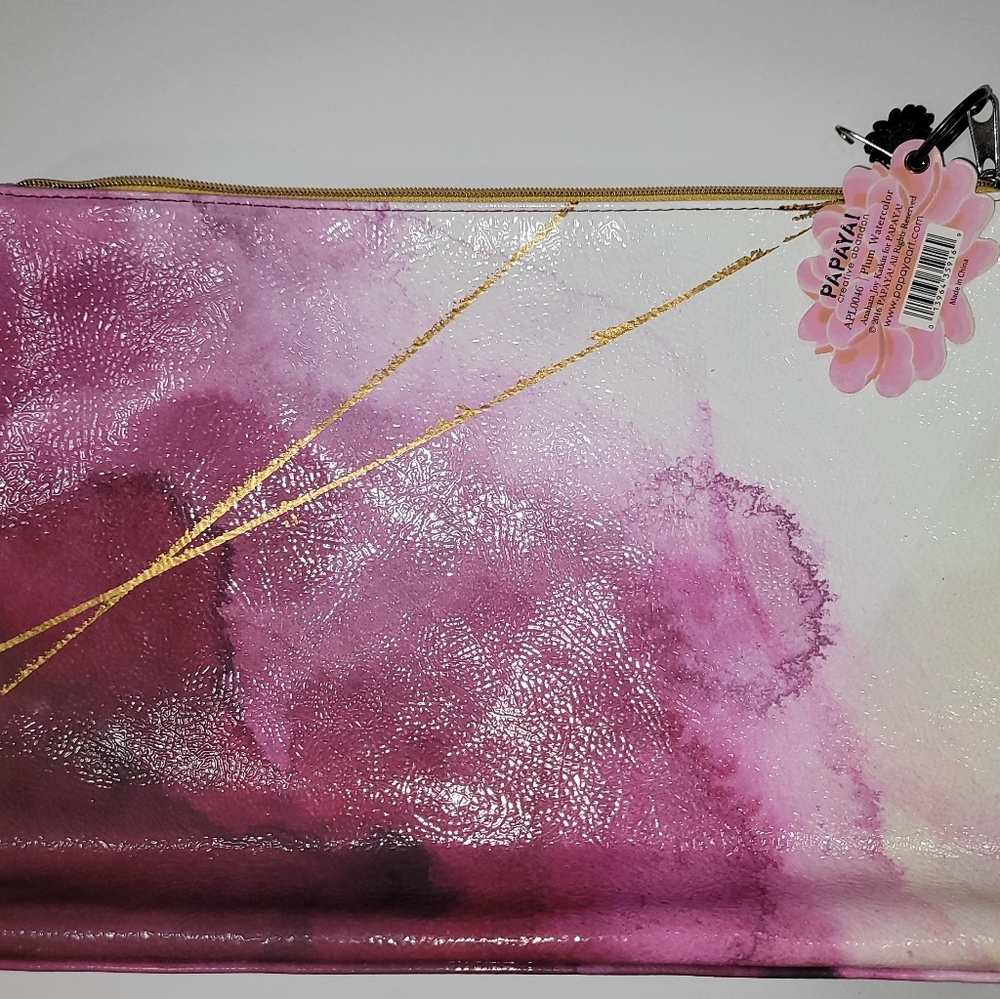 Papaya clutch bag